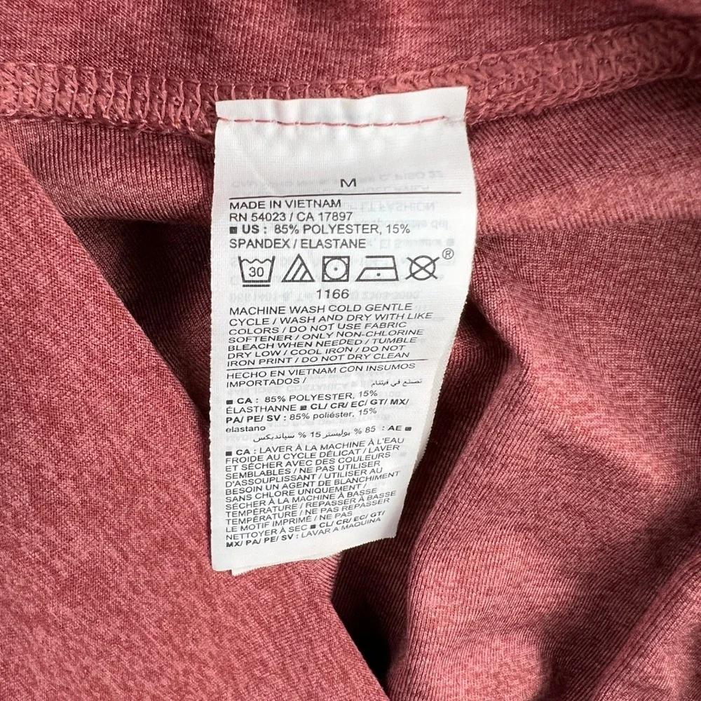 Old Navy Leggings Womens M Rust Coral Go Dry Cloud Activewear Yoga Gym Workout